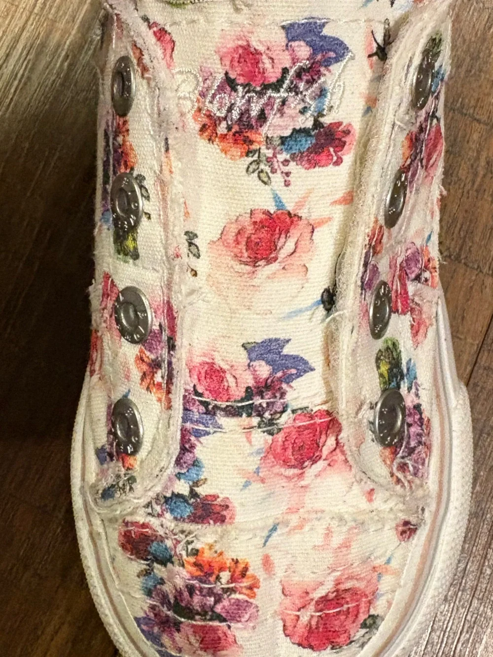 Blowfish Malibu All Play-K Girls Floral Slip-On Shoes Kids Sz 10